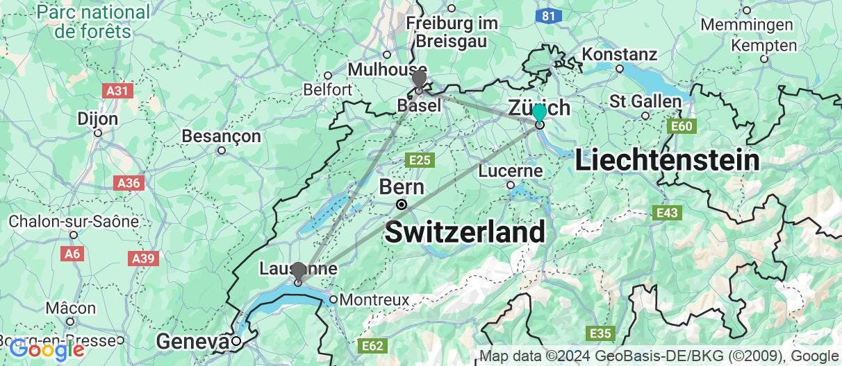 Map of Swiss Charms: Nature & Mountain Villages