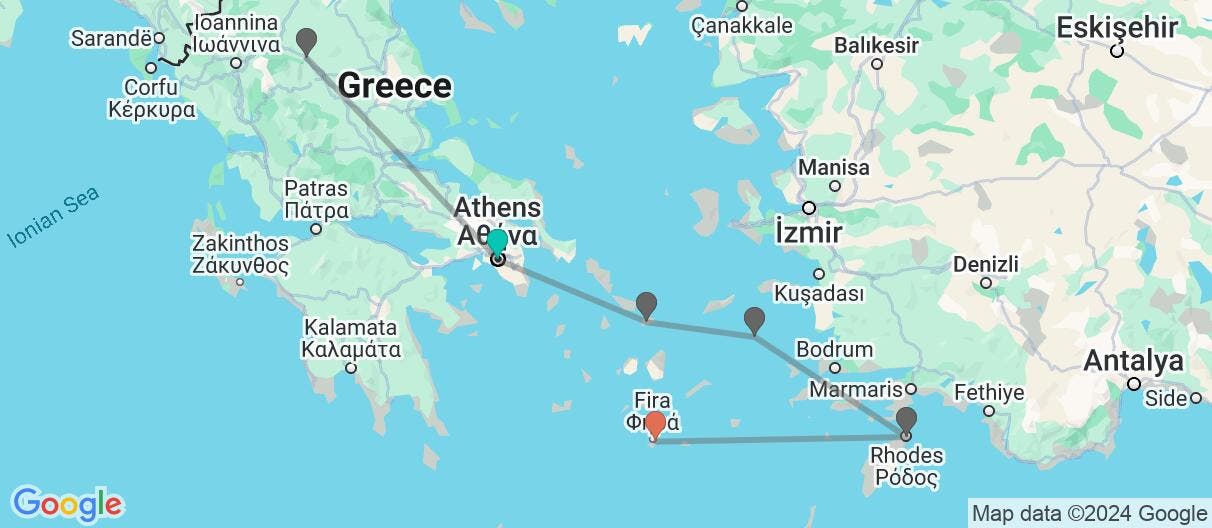 Map of Hellenic Culture & 4 Night Aegean Cruise