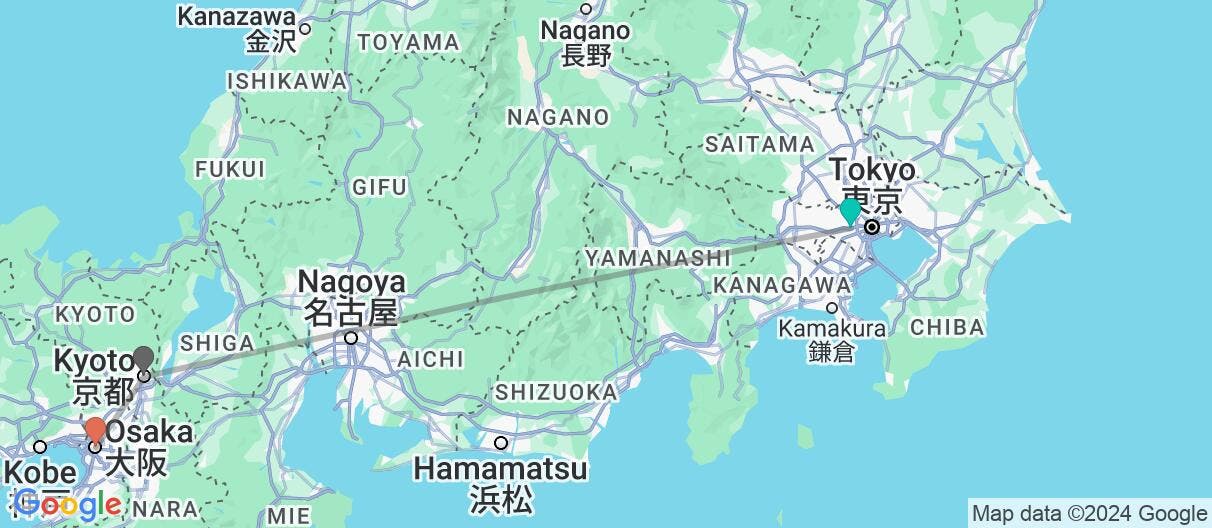 Map of Self-Guided Japanese Adventure