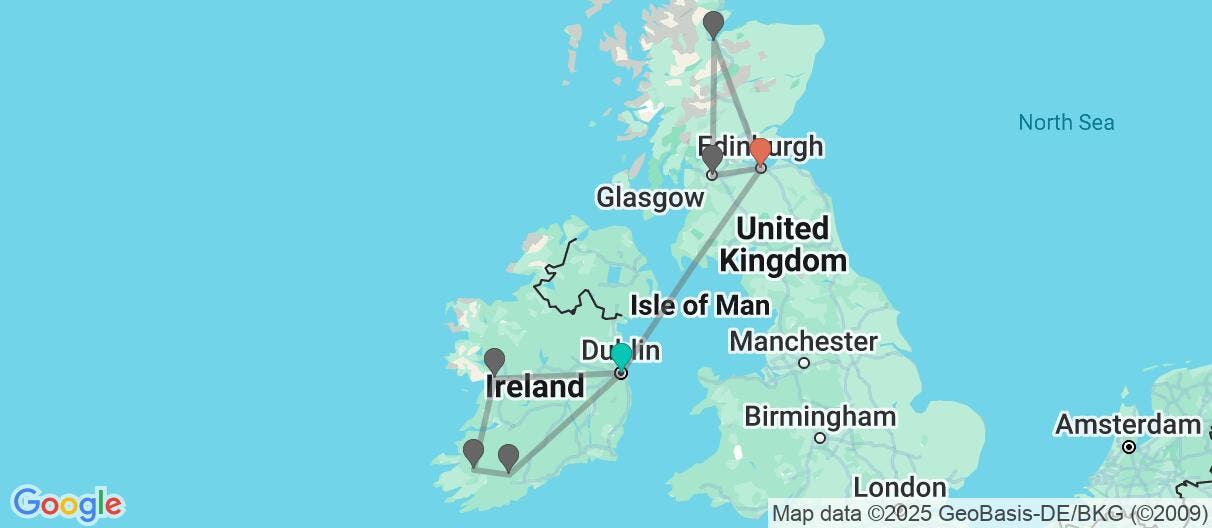 Map of Lush Green Landscapes, Lakes & Peaks