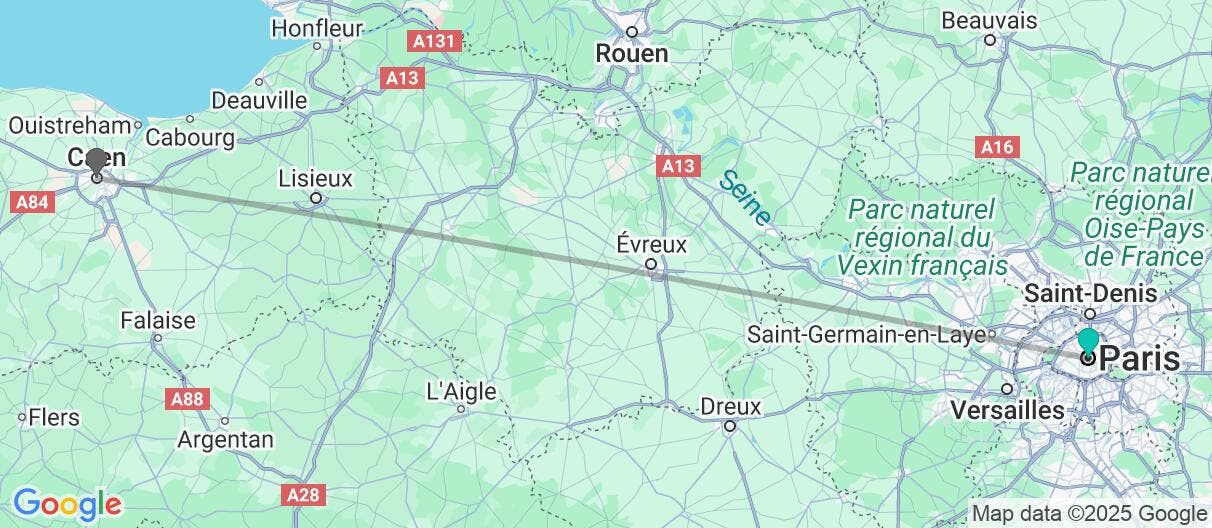 Map of Normandie, Mont-Saint-Michel & Versailles
