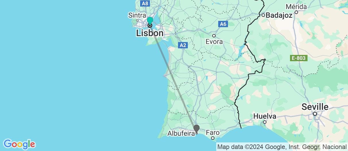 Map of Family: Lisbon & Algarve beach relax