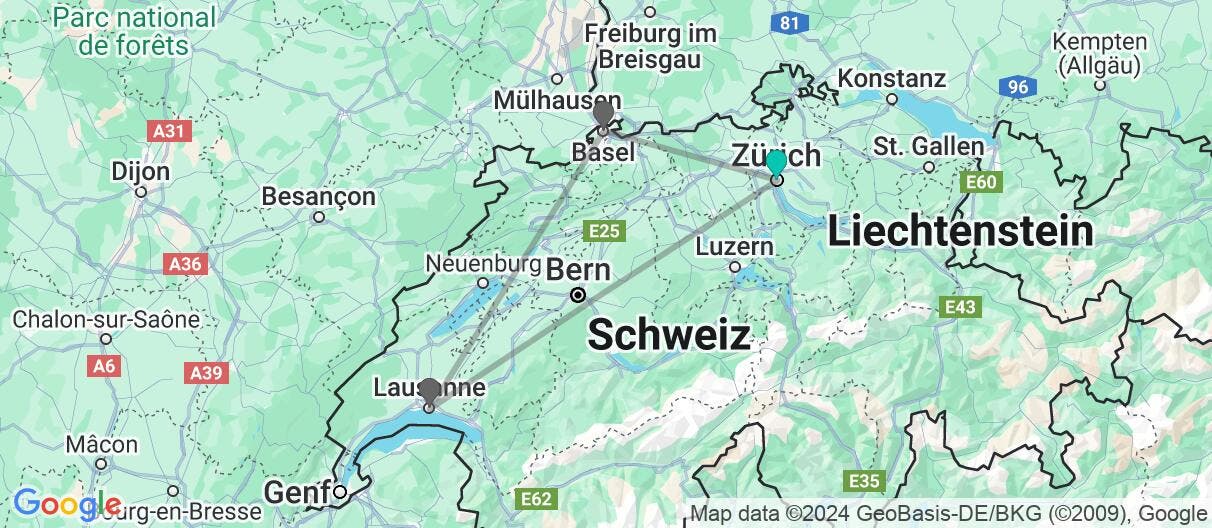 Map of Malerische Schweiz: Natur & Alpendörfer