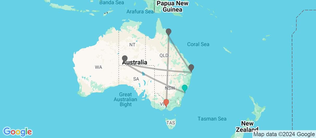 Map of Australia 360: The grand tour