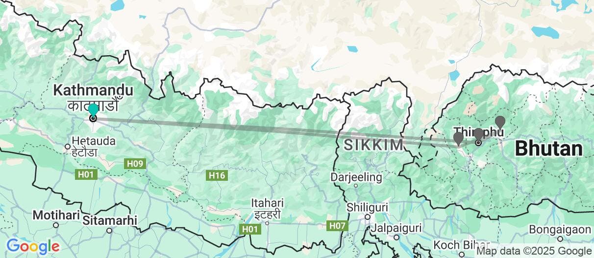 Map of Highlights des Himalaja: Nepal & Bhutan