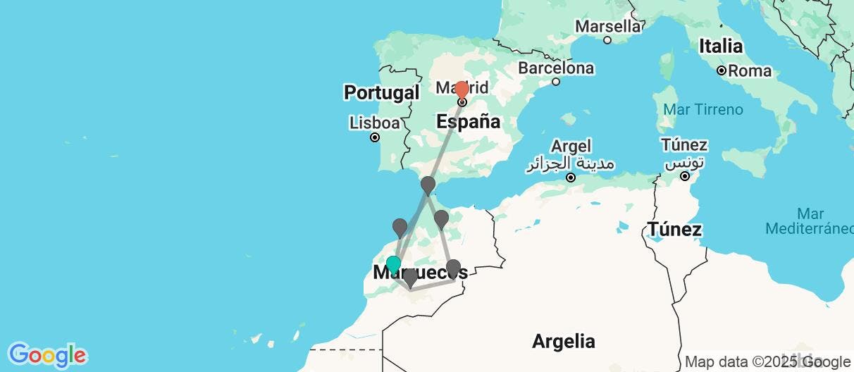 Map of Gran recorrido: medinas, kasbahs y Madrid 