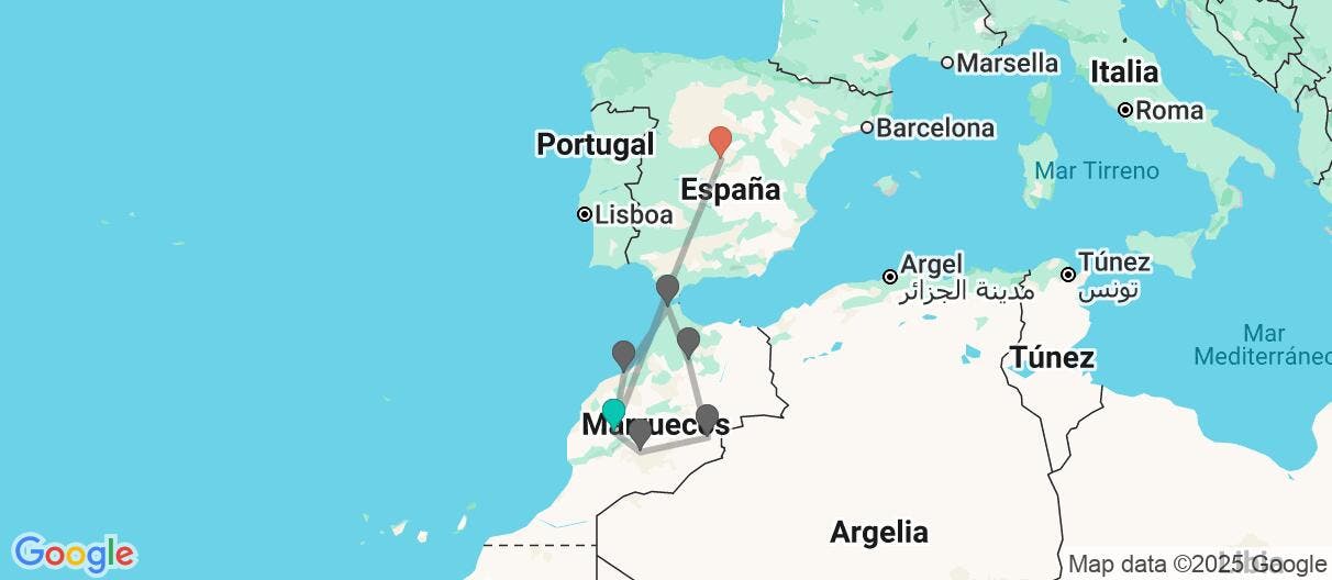 Map of Gran recorrido: medinas, kasbahs y Madrid 