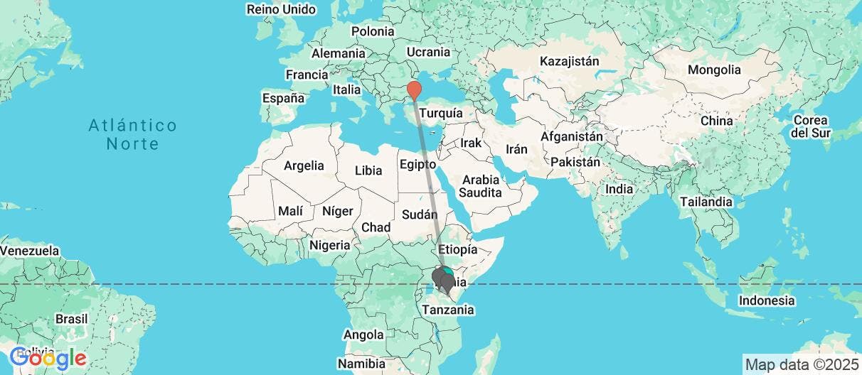 Map of De la sabana a los bazares de Estambul
