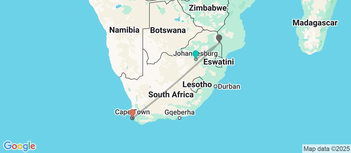 Map of FR: Explorer Le Cap et Kruger
