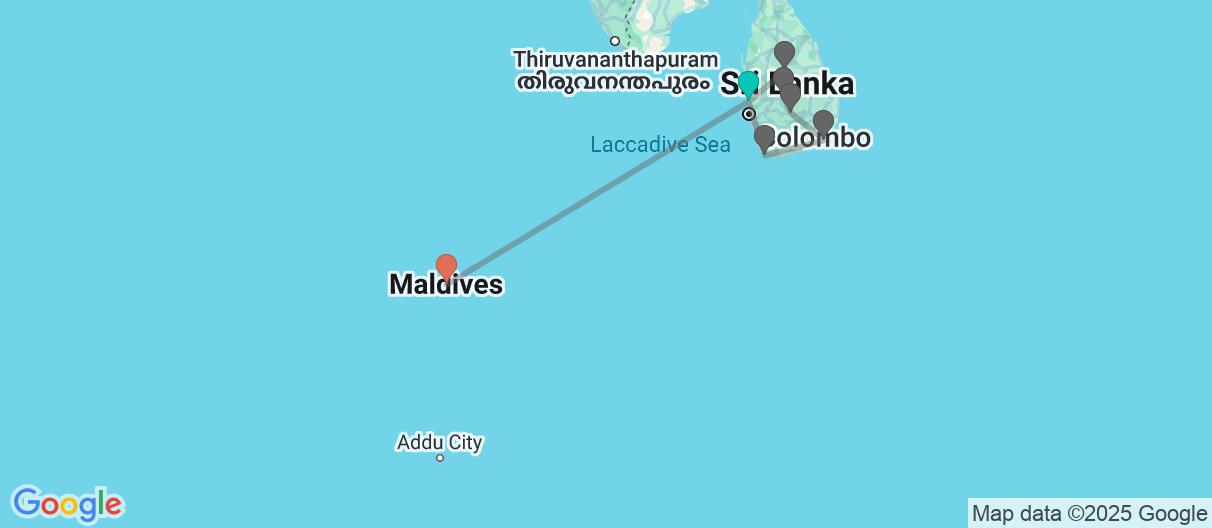 Map of Sri Lanka’s secrets & Maldives’ magic