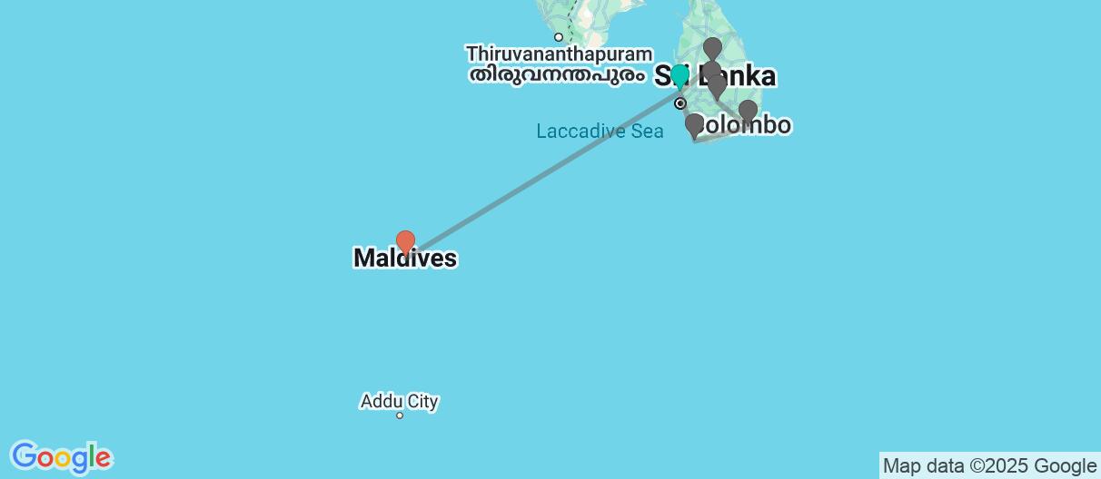 Map of Sri Lanka’s secrets & Maldives’ magic
