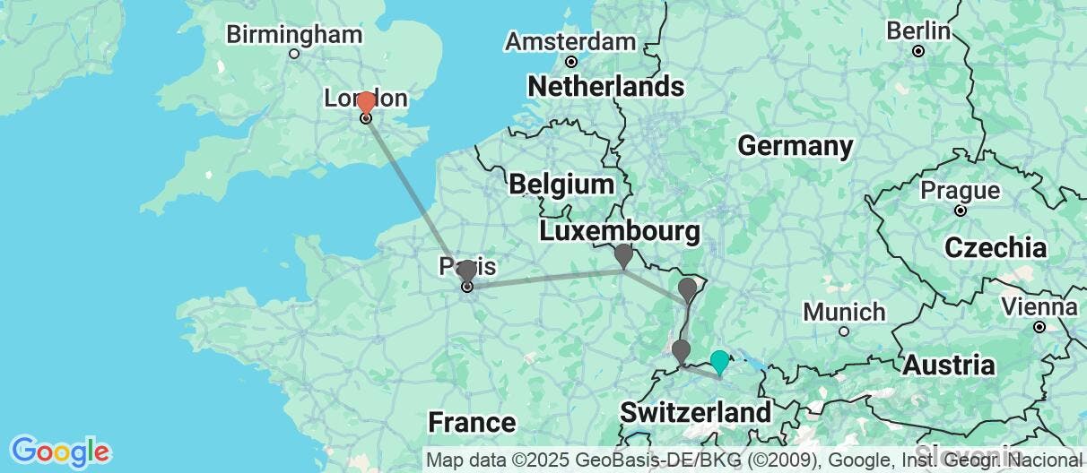 Map of From Black Forest to London’s lights