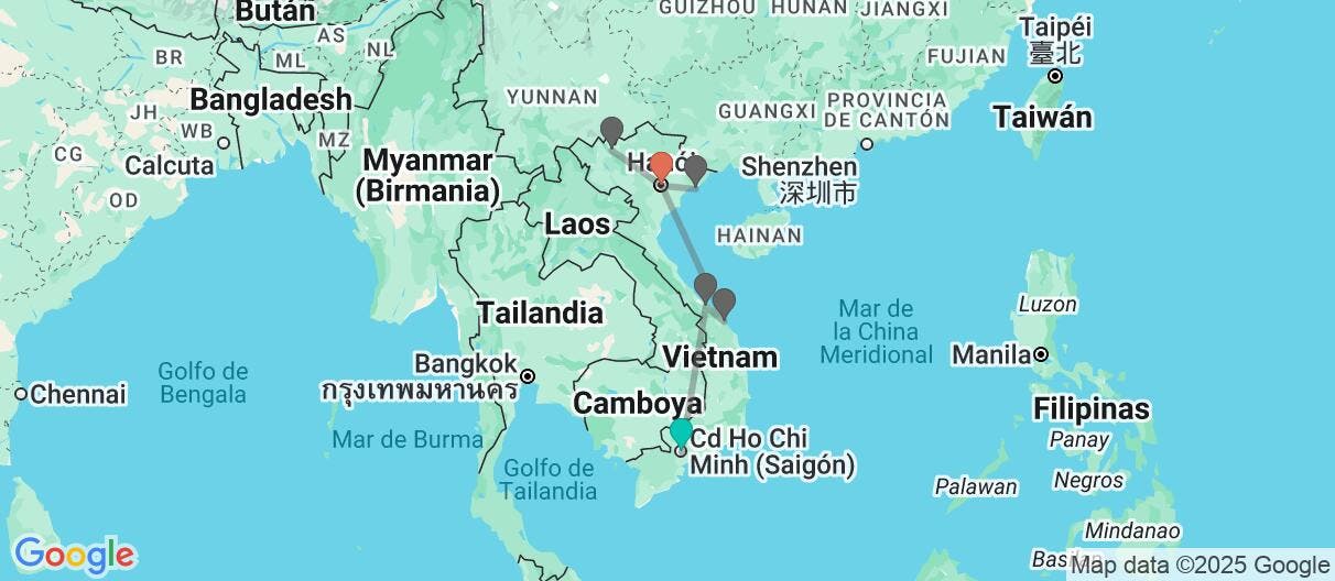 Map of Joyas de Vietnam: de Ho Chi Minh a Sapa