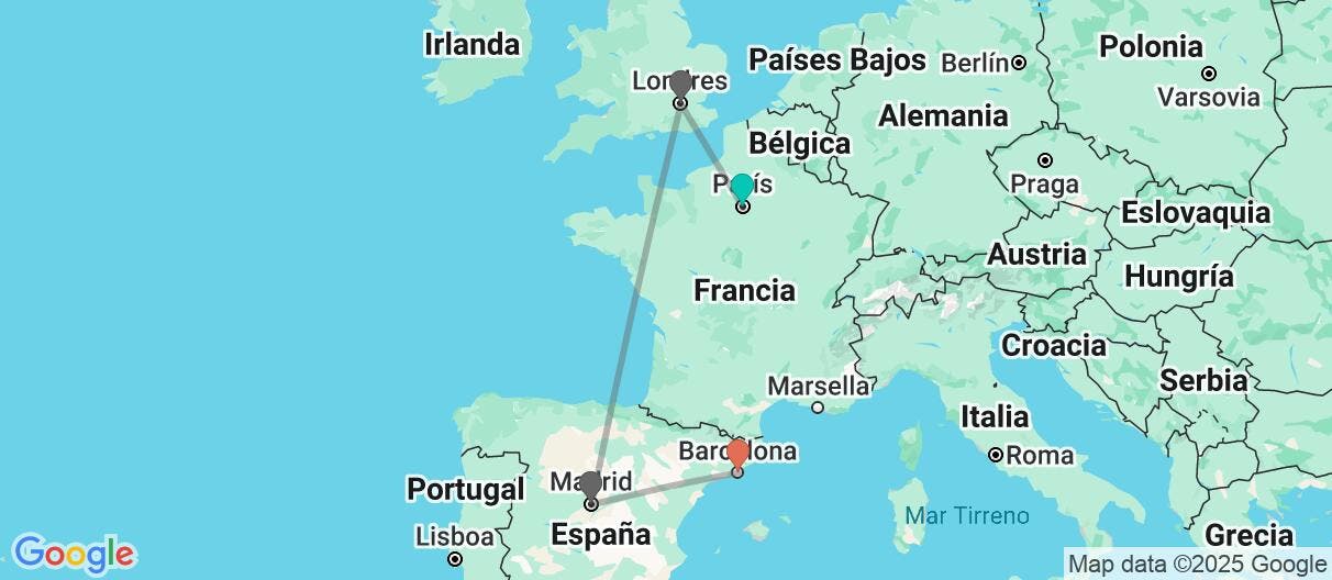 Map of Europa Icónica: París, Londres y España