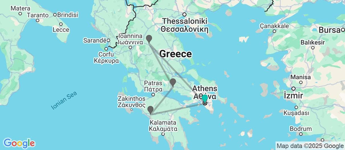 Map of Discovering Ancient Greece’s legacy