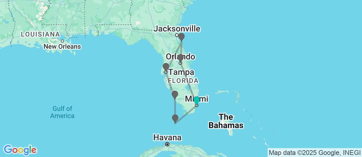 Map of From Miami’s Beaches to Key West