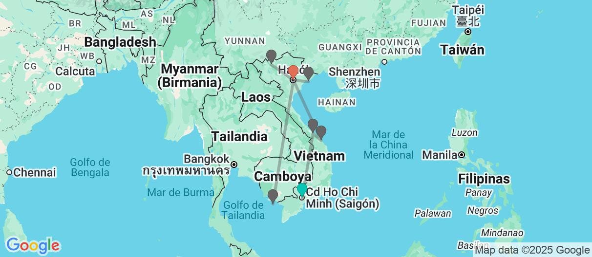 Map of Vietnam 360: ciudades, Sapa y Phu Quoc