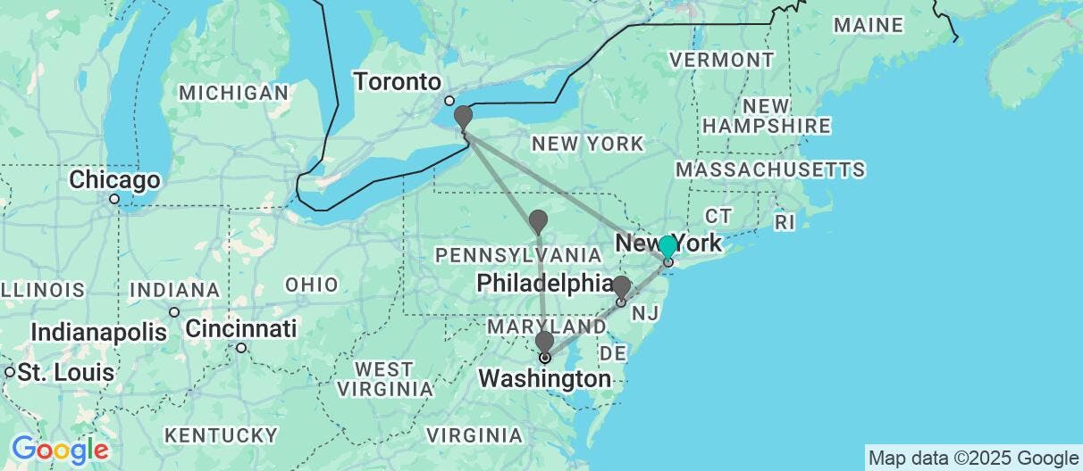 Map of Great Eastern cities adventure