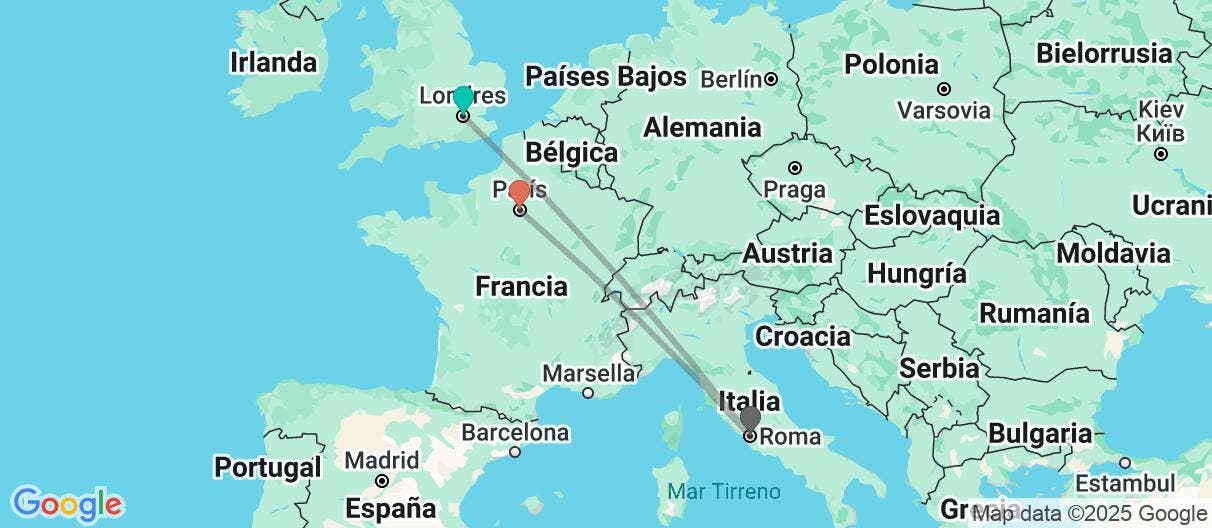Map of Aventura europea: Londres, Roma y París