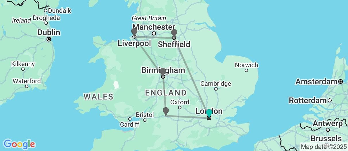 Map of The best of England: cities & legends 