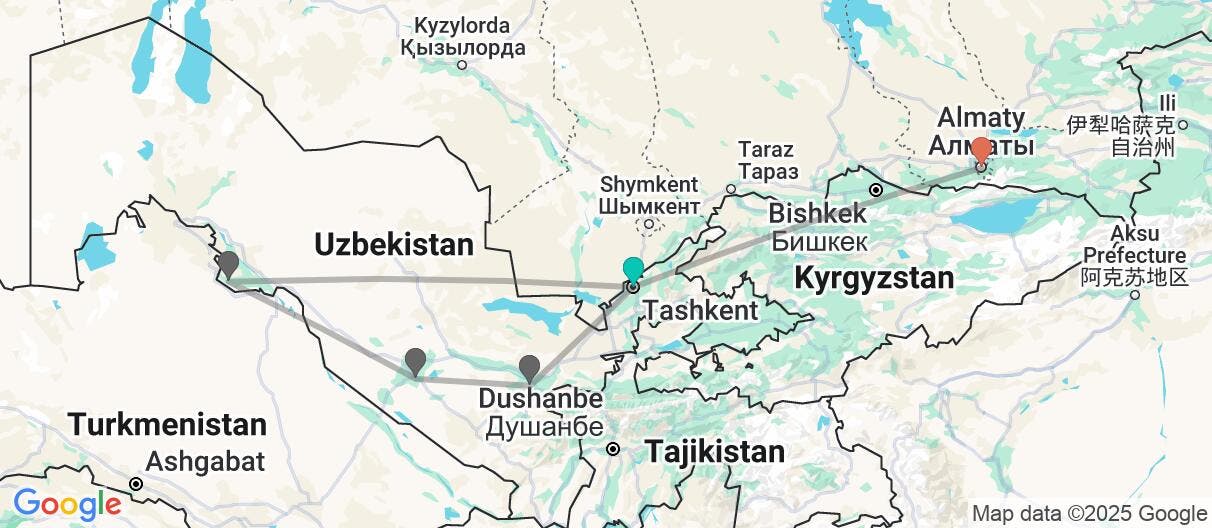 Map of From the Silk Road to the City of Apples