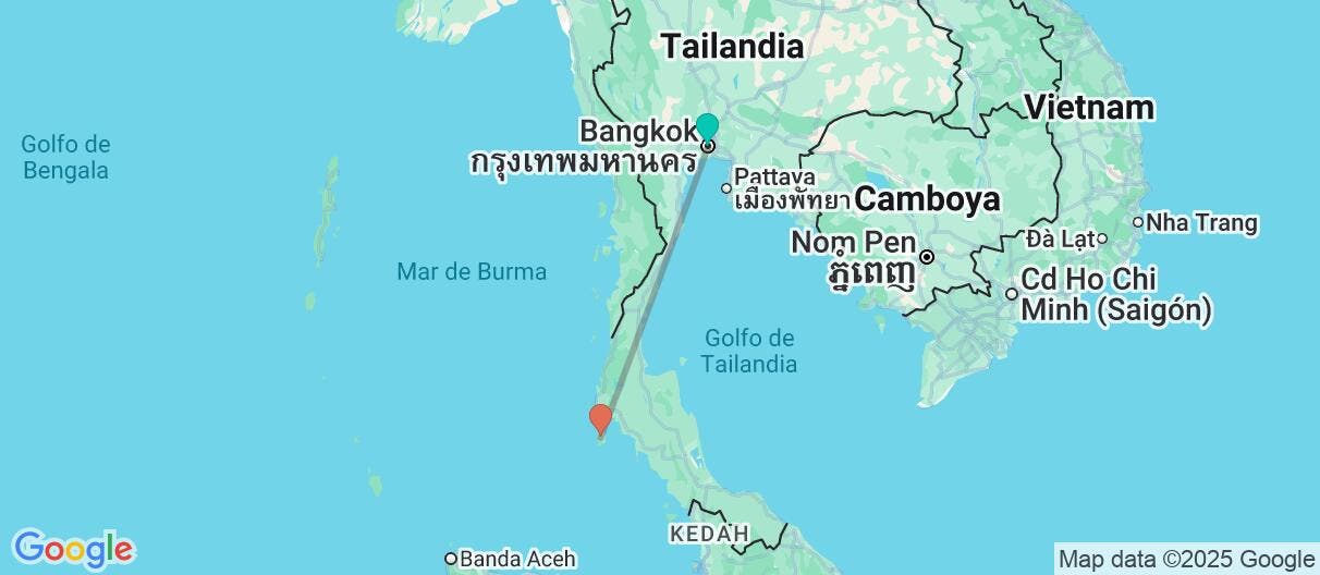 Map of Bangkok y Phuket: esencia de Tailandia