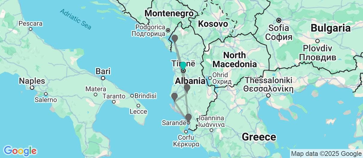 Map of Albania’s best: Nature and Culture 