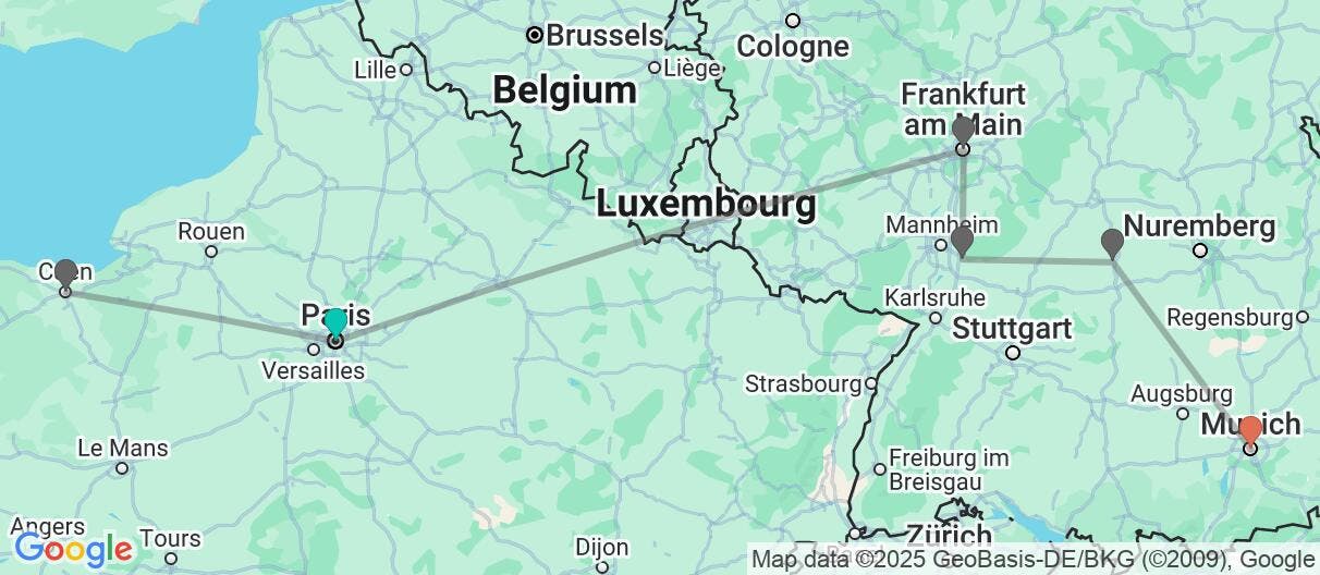 Map of Hidden Gems: from Paris to Munich