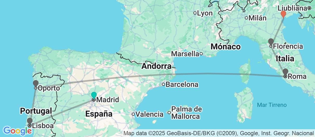 Map of Capitales mediterráneas