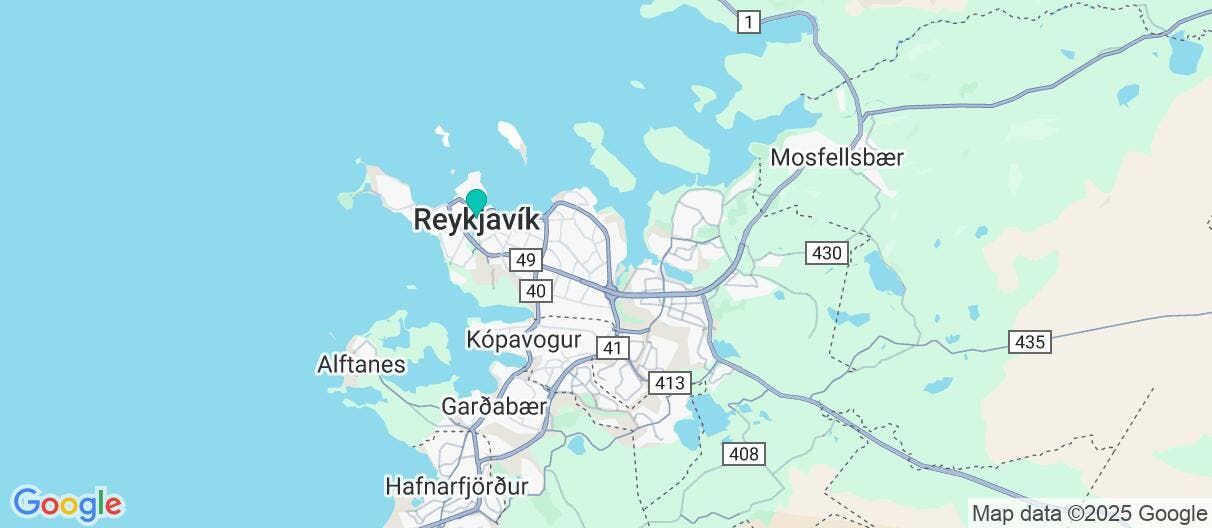 Map of Reykjavík getaway 