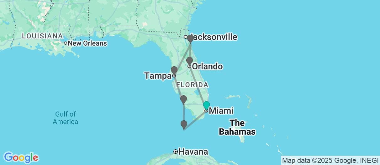 Map of From Miami’s Beaches to Key West