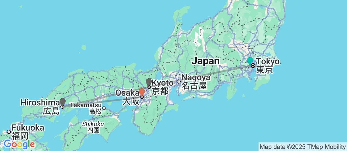 Map of Self-guided Japanese adventure