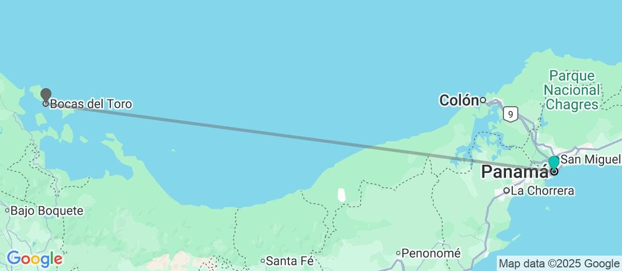 Map of Islas y Ciudad: la magia de Panamá