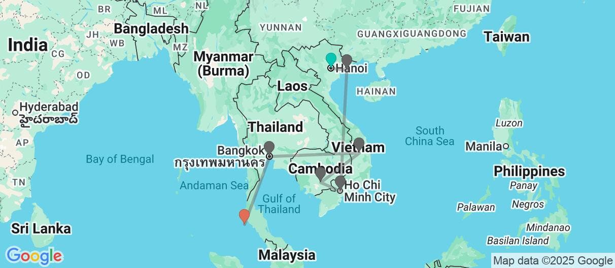 Map of South East Treasures and Paradise Beaches