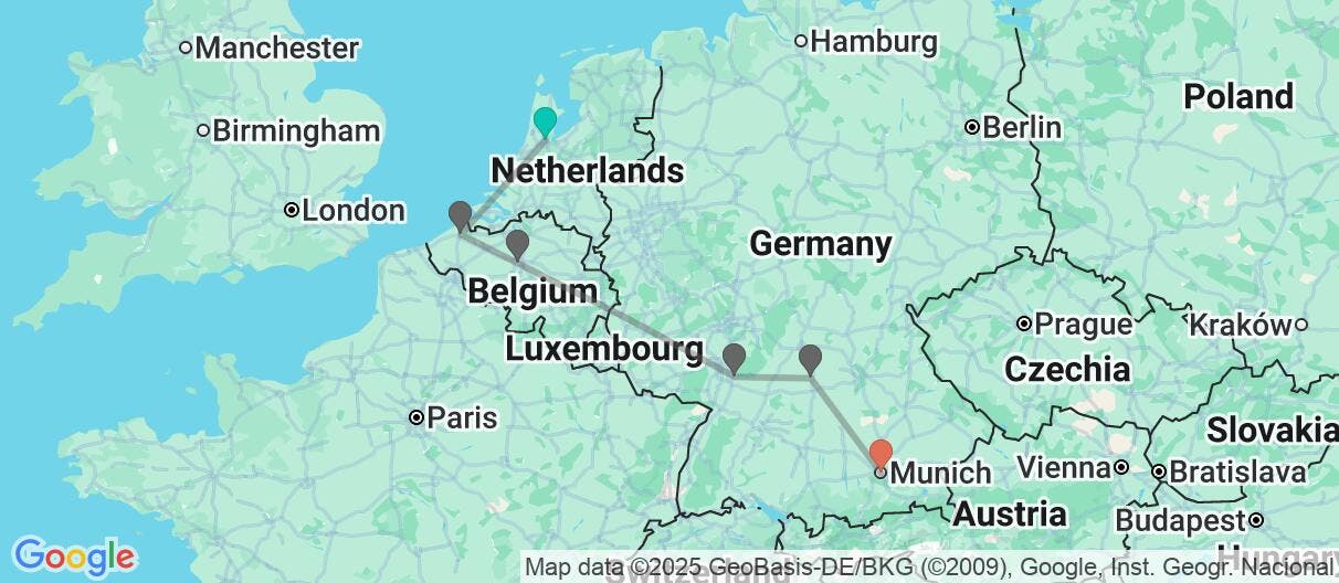 Map of Europe’s Classic Fairytale Journey 