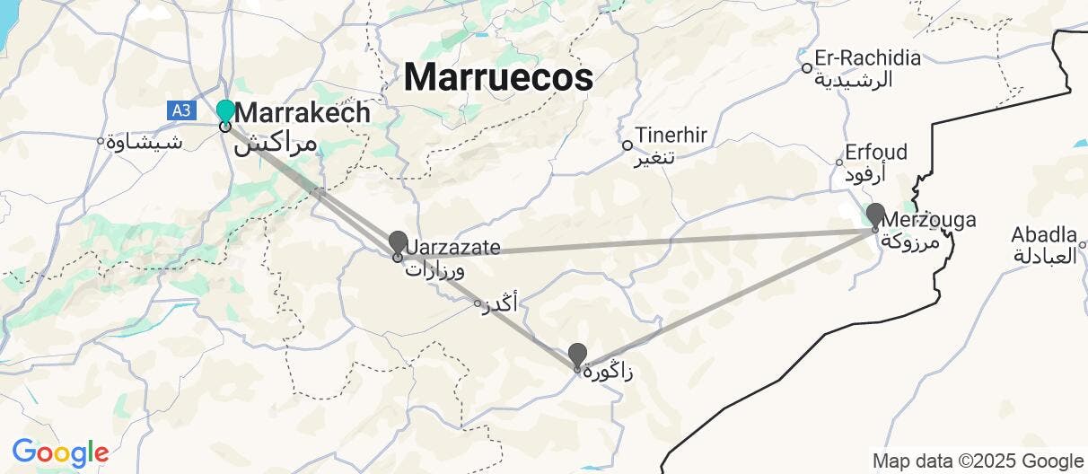 Map of Viaje de Autor: Marruecos Auténtico 