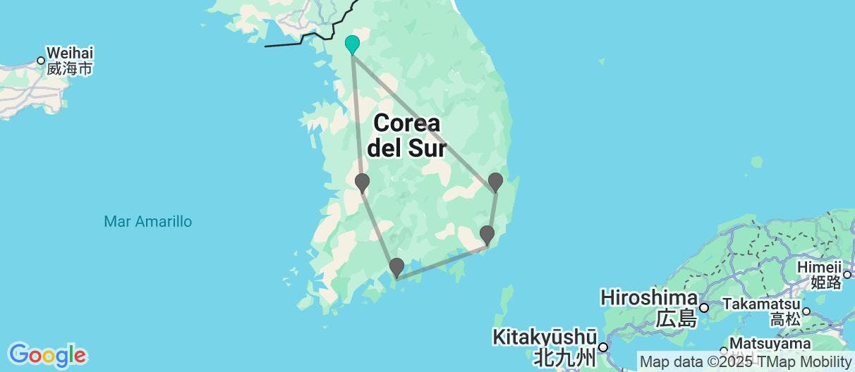 Map of La esencia de Corea, con guía acompañante