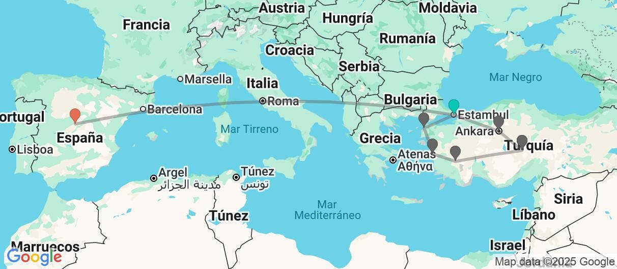 Map of Del Imperio Otomano al corazón de España