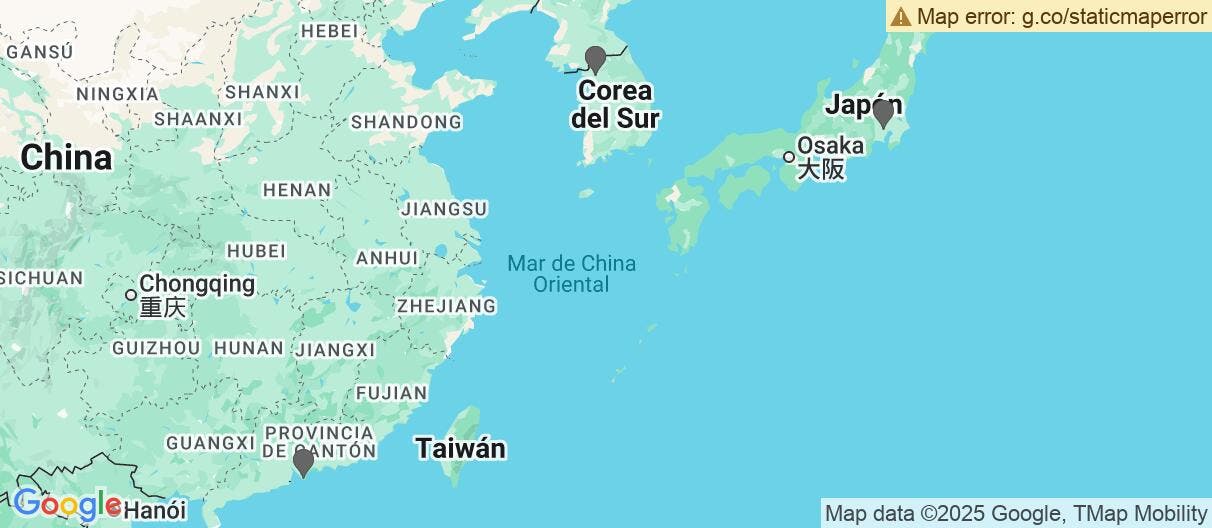 Map of Capitales de Asia Oriental