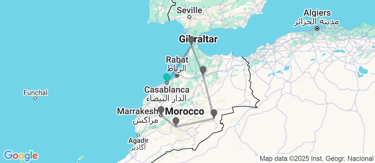 Map of Grand Tour & Kasbah Route