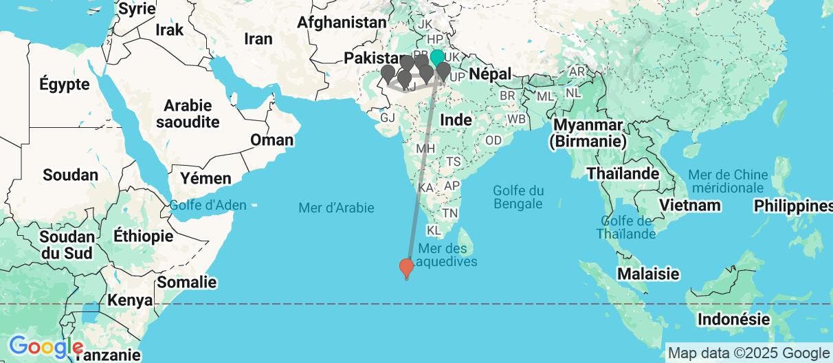 Map of Rajasthan & tout-inclus au paradis