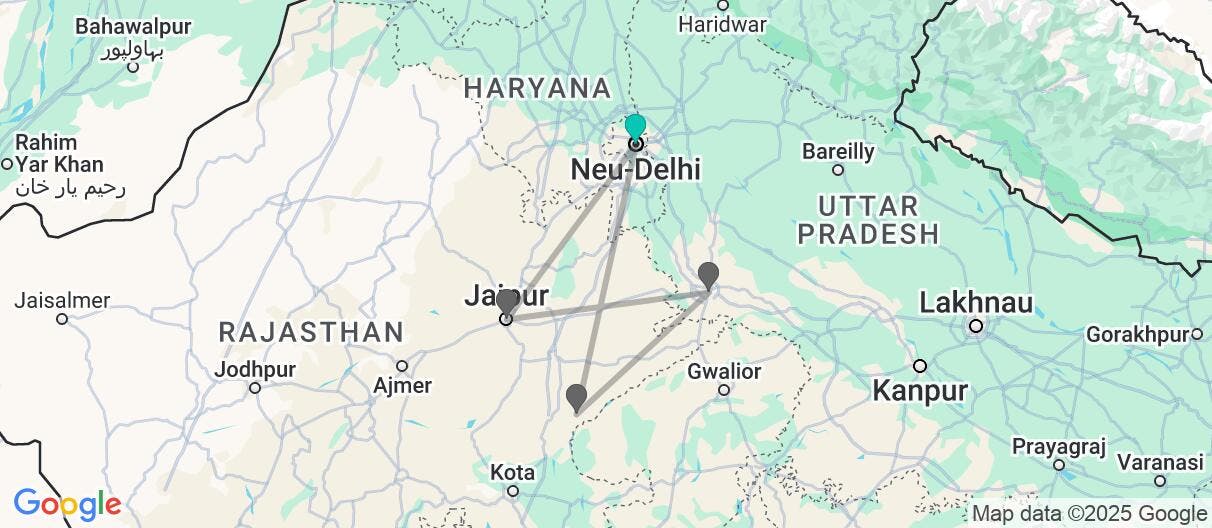 Map of Indiens Schätze & Nationalpark-Safari