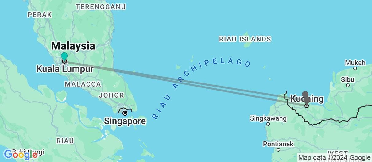 Map of Between Rainforests & Orangutans