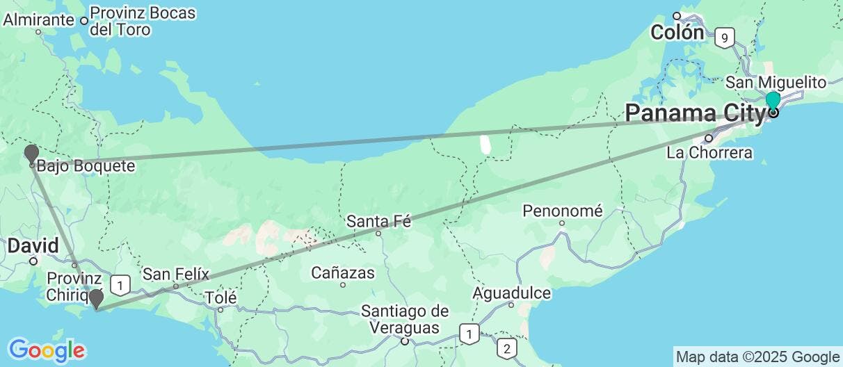 Map of Panamas Wunder der Natur