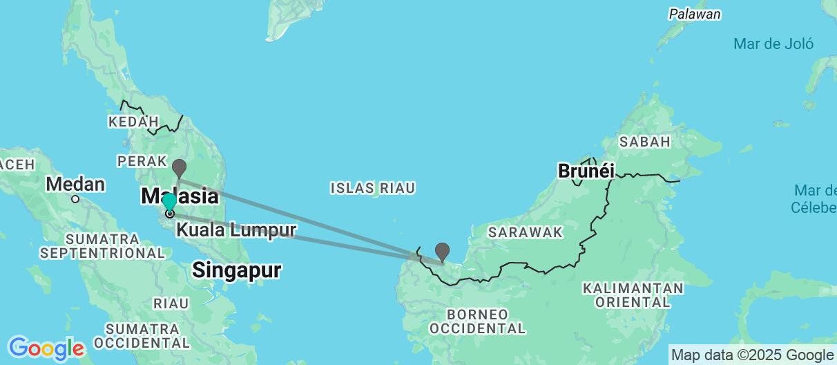 Map of Entre junglas y orangutanes